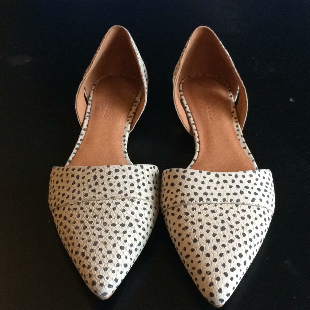 Madewell D’Orsay Polka Dot Flats Size 7.5